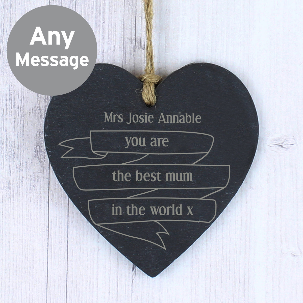 Personalised Garden Bloom Slate Heart Decoration from Heartfelt Gifts