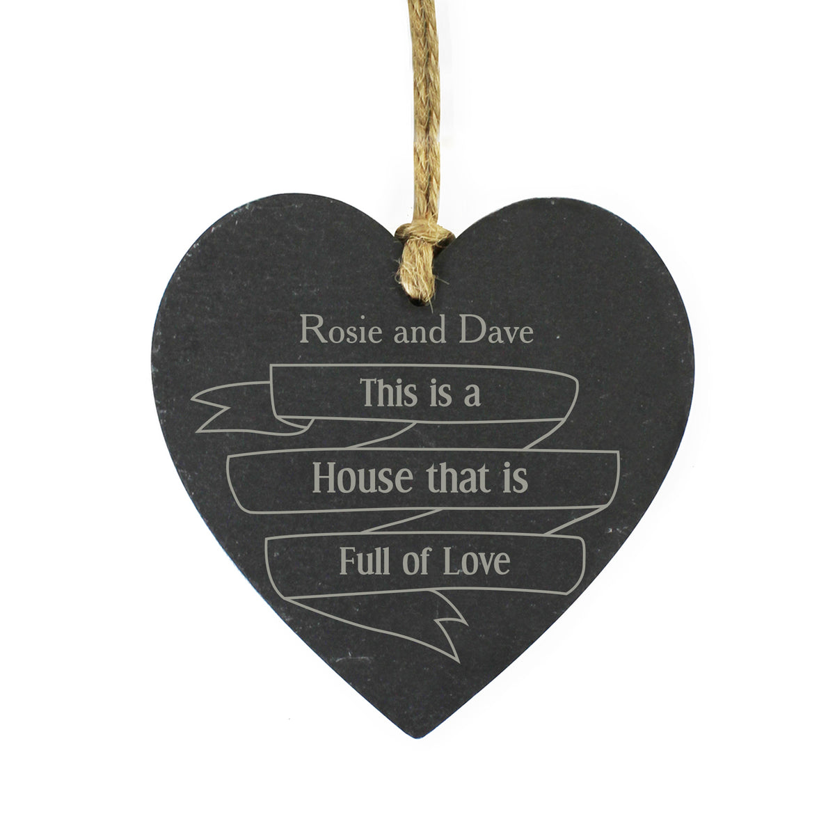 Personalised Garden Bloom Slate Heart Decoration - image 5