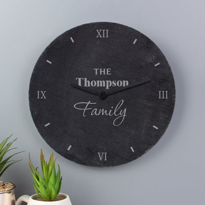 Personalised Family Slate Clock - image 2