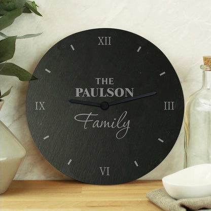 Personalised Family Slate Clock - image 4