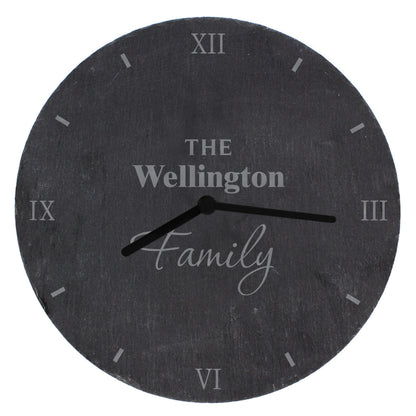 Personalised Family Slate Clock - image 5