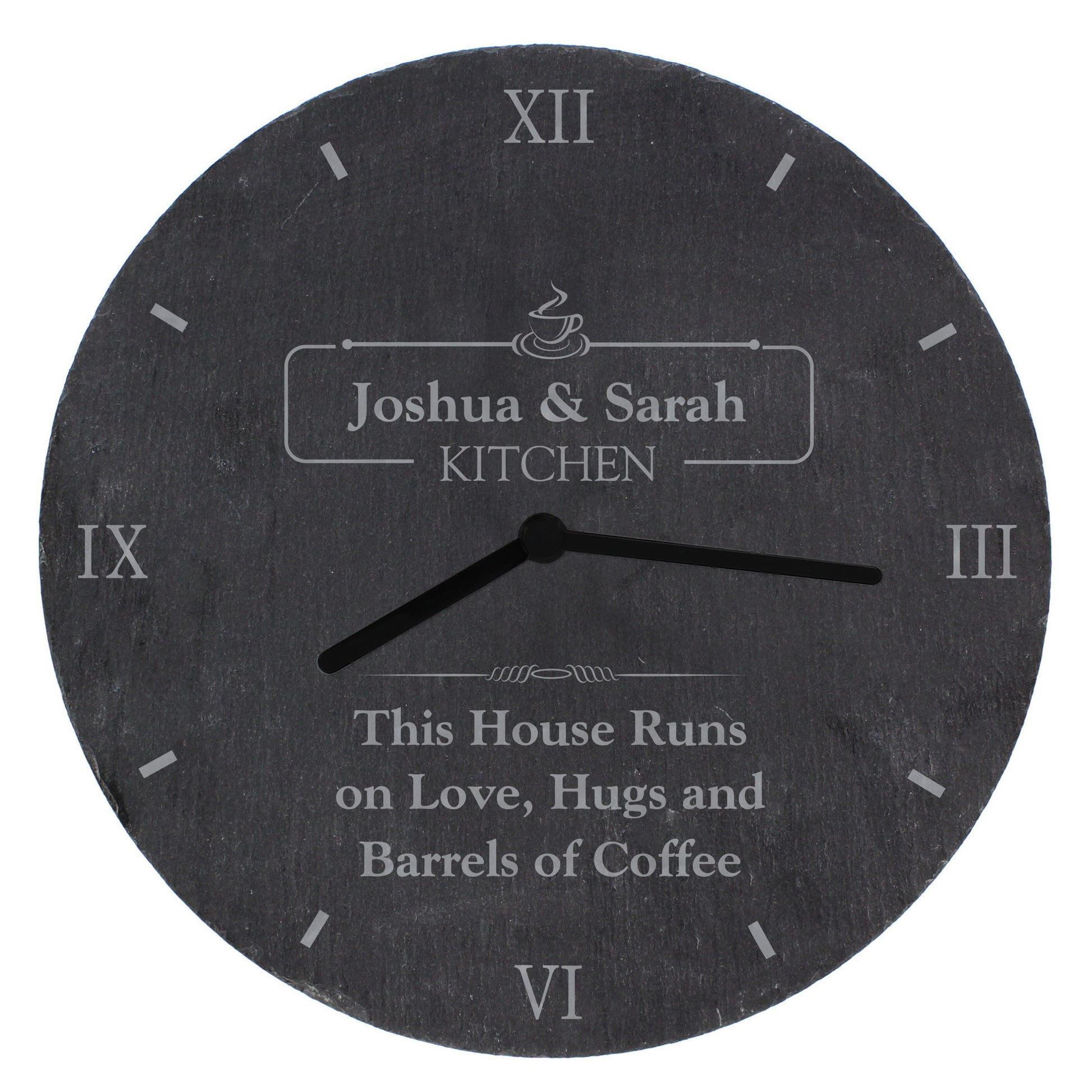 Personalised Kitchen Slate Clock - image 5