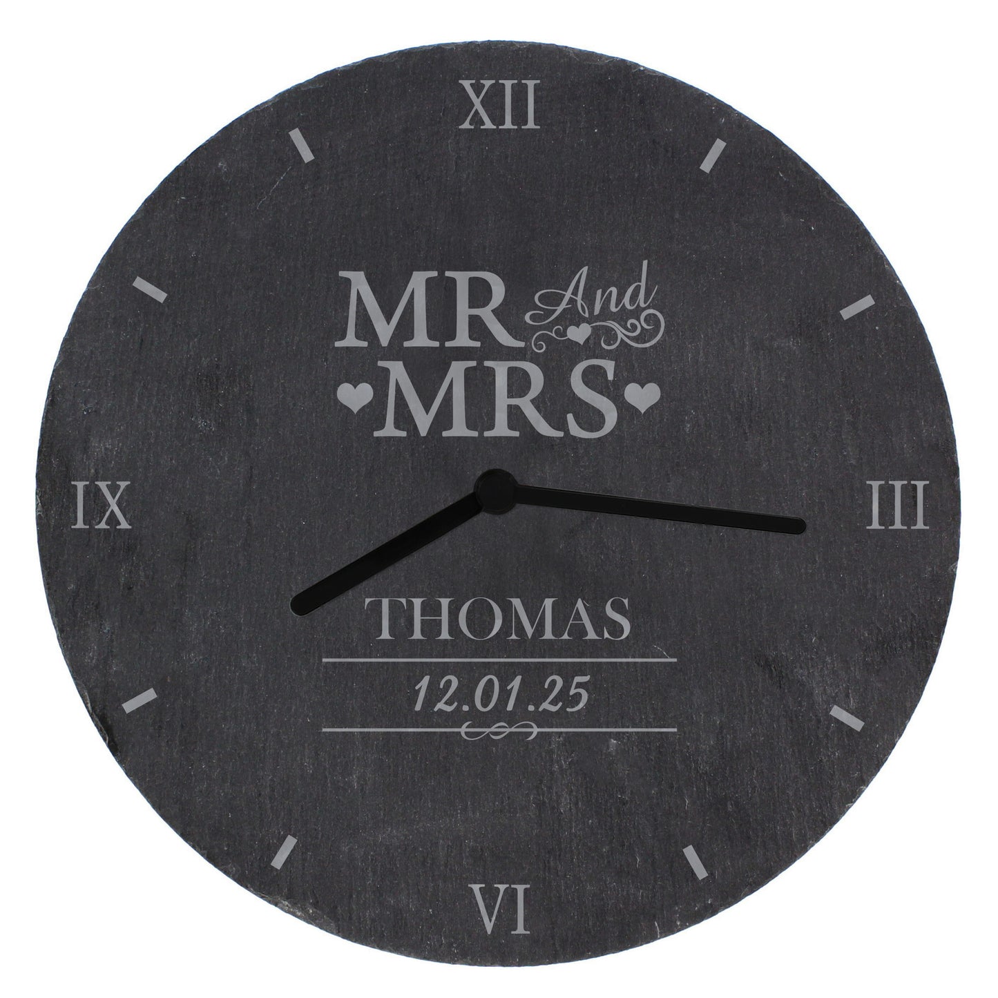 Personalised Mr & Mrs Slate Clock - image 5