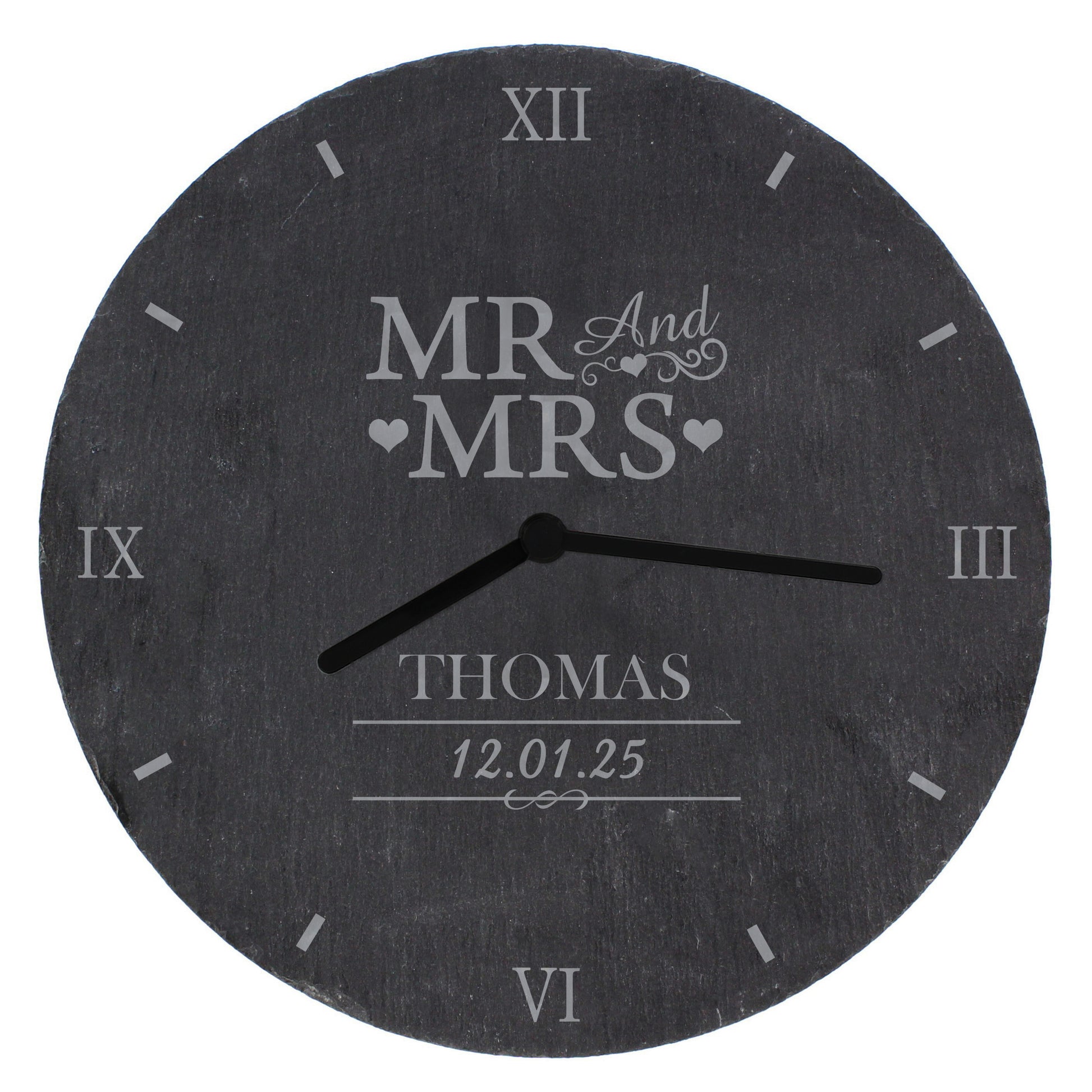 Personalised Mr & Mrs Slate Clock - image 5