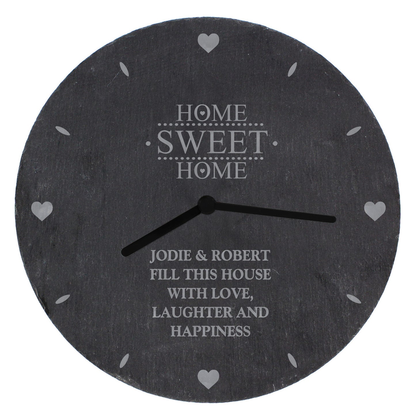 Personalised Home Sweet Home Slate Clock - image 5