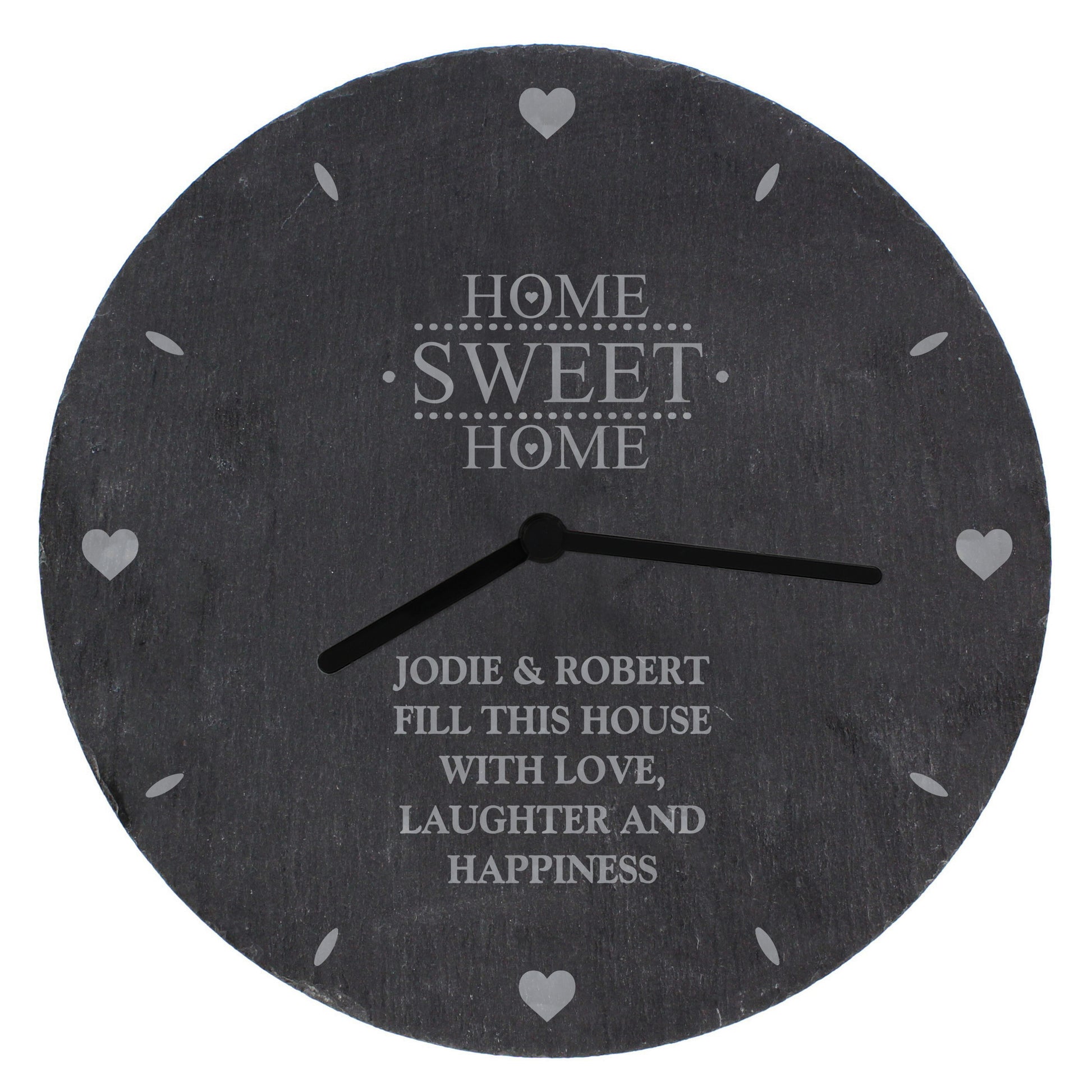 Personalised Home Sweet Home Slate Clock - image 5