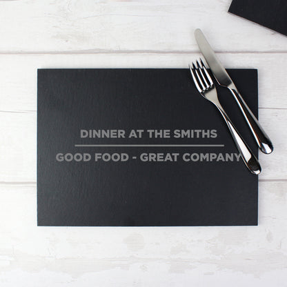 Personalised Classic Slate Rectangle Placemat - image 3