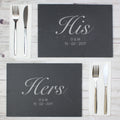 Personalised His and Hers Slate Placemat Set from Heartfelt Gifts