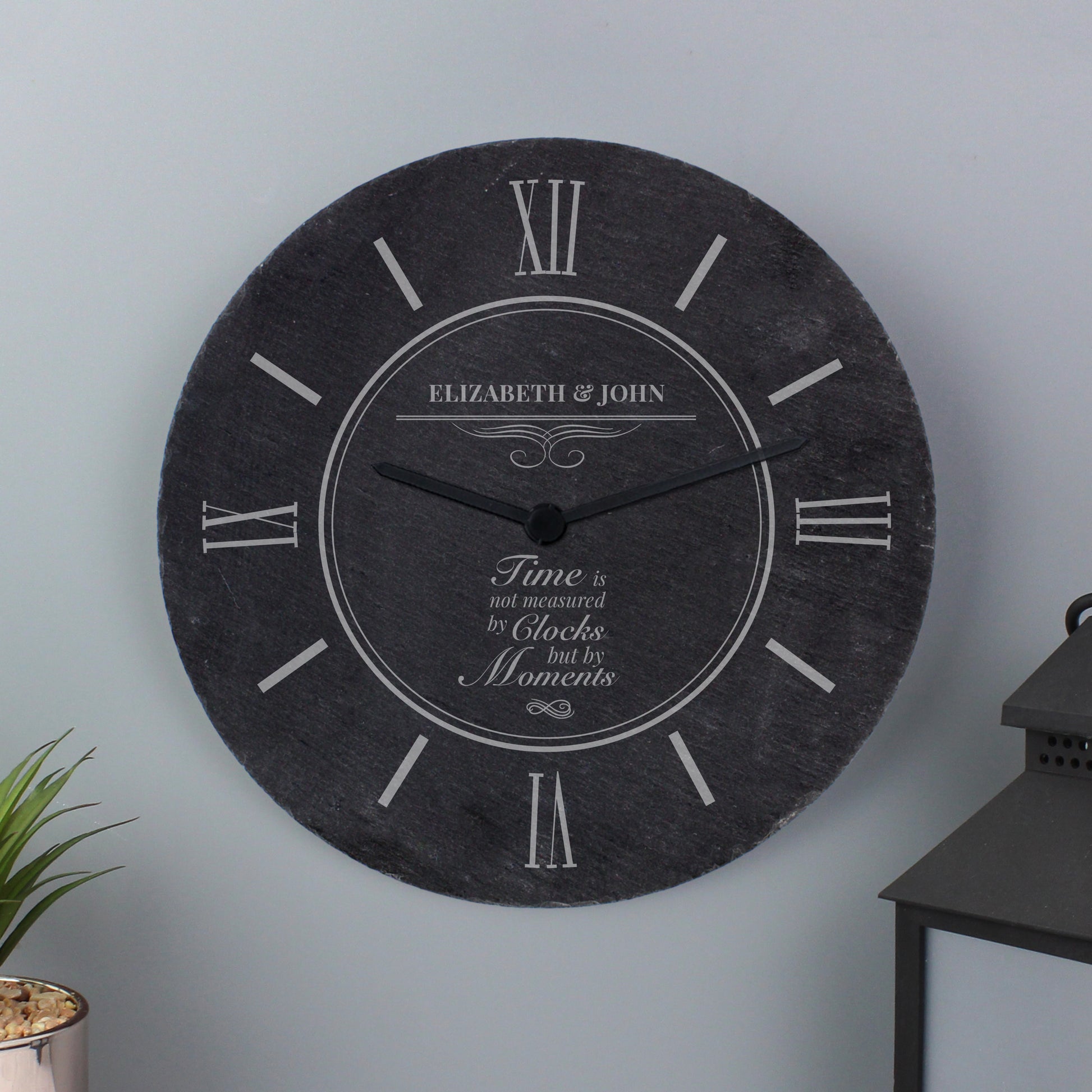Personalised Moments Slate Clock - image 3