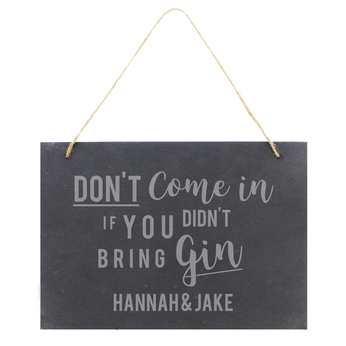 Personalised Gin Large Hanging Slate Sign - image 2