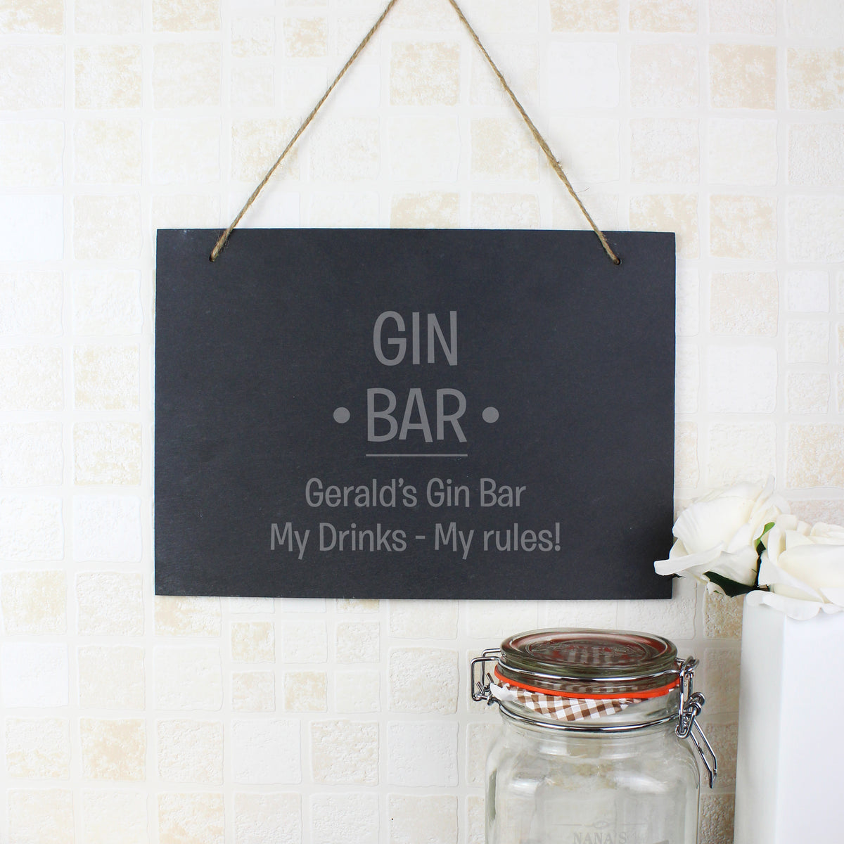 Personalised Large Hanging Slate Sign - image 4