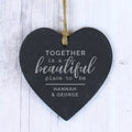 Personalised Together Slate Heart Decoration from Heartfelt Gifts