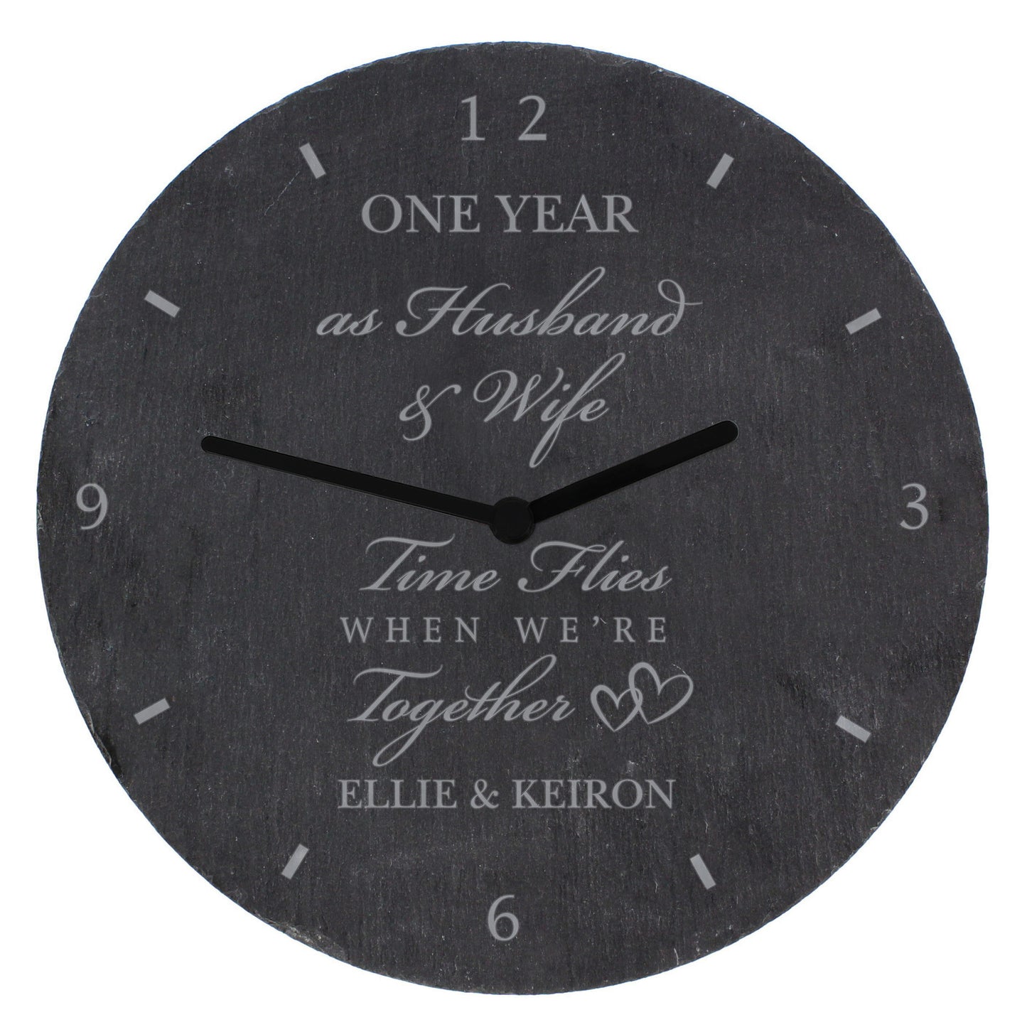 Personalised Anniversary Slate Clock - image 5