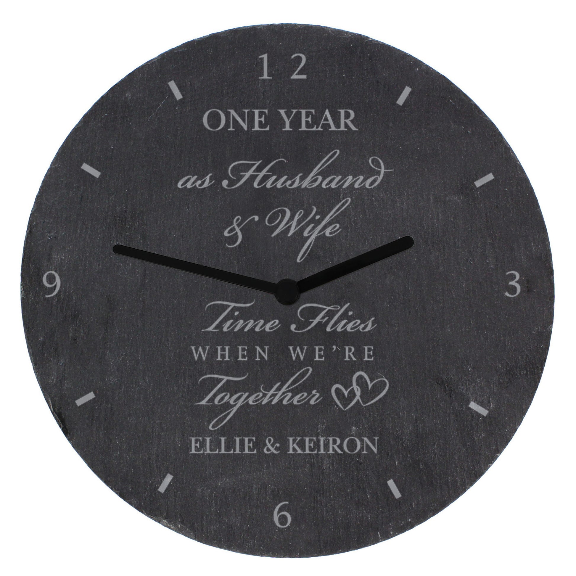 Personalised Anniversary Slate Clock - image 5