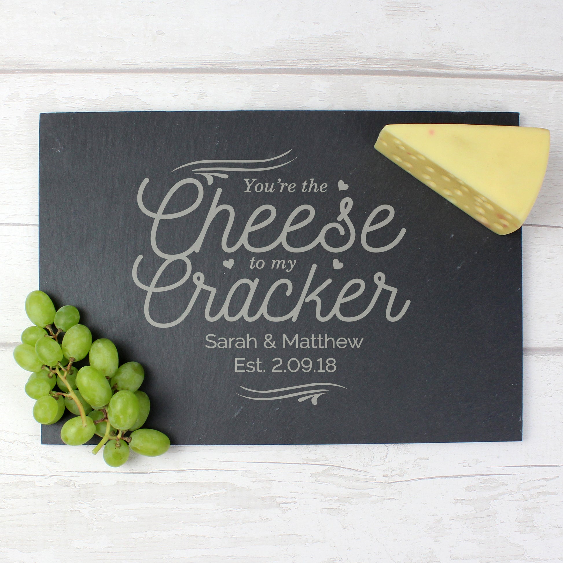 Personalised Cheese To My Cracker Slate Cheese Board - image 3