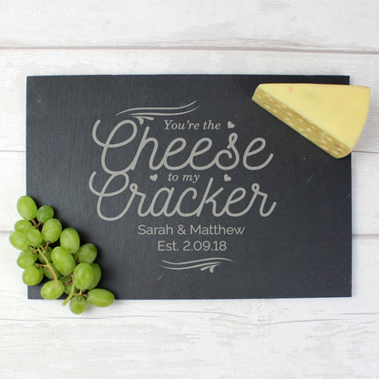 Personalised Cheese To My Cracker Slate Cheese Board - image 3