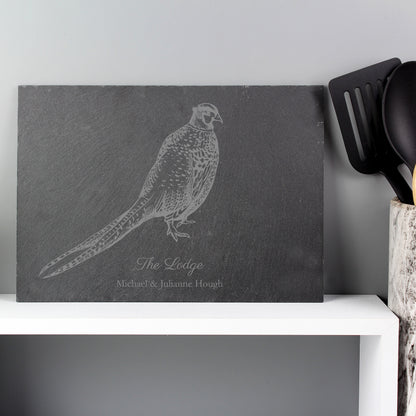 Personalised Pheasant Slate Placemat from Heartfelt Gifts