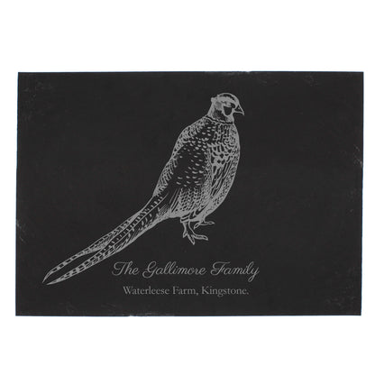 Personalised Pheasant Slate Placemat - image 2