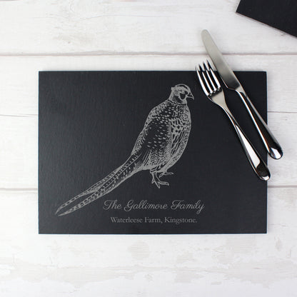 Personalised Pheasant Slate Placemat - image 3