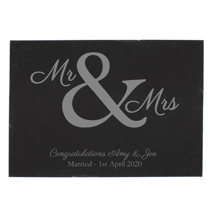 Personalised Mr & Mrs Slate Placemat - image 2