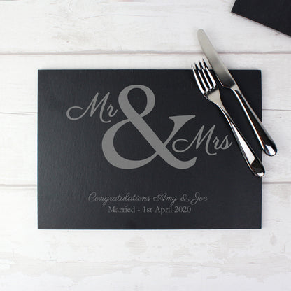 Personalised Mr & Mrs Slate Placemat - image 3
