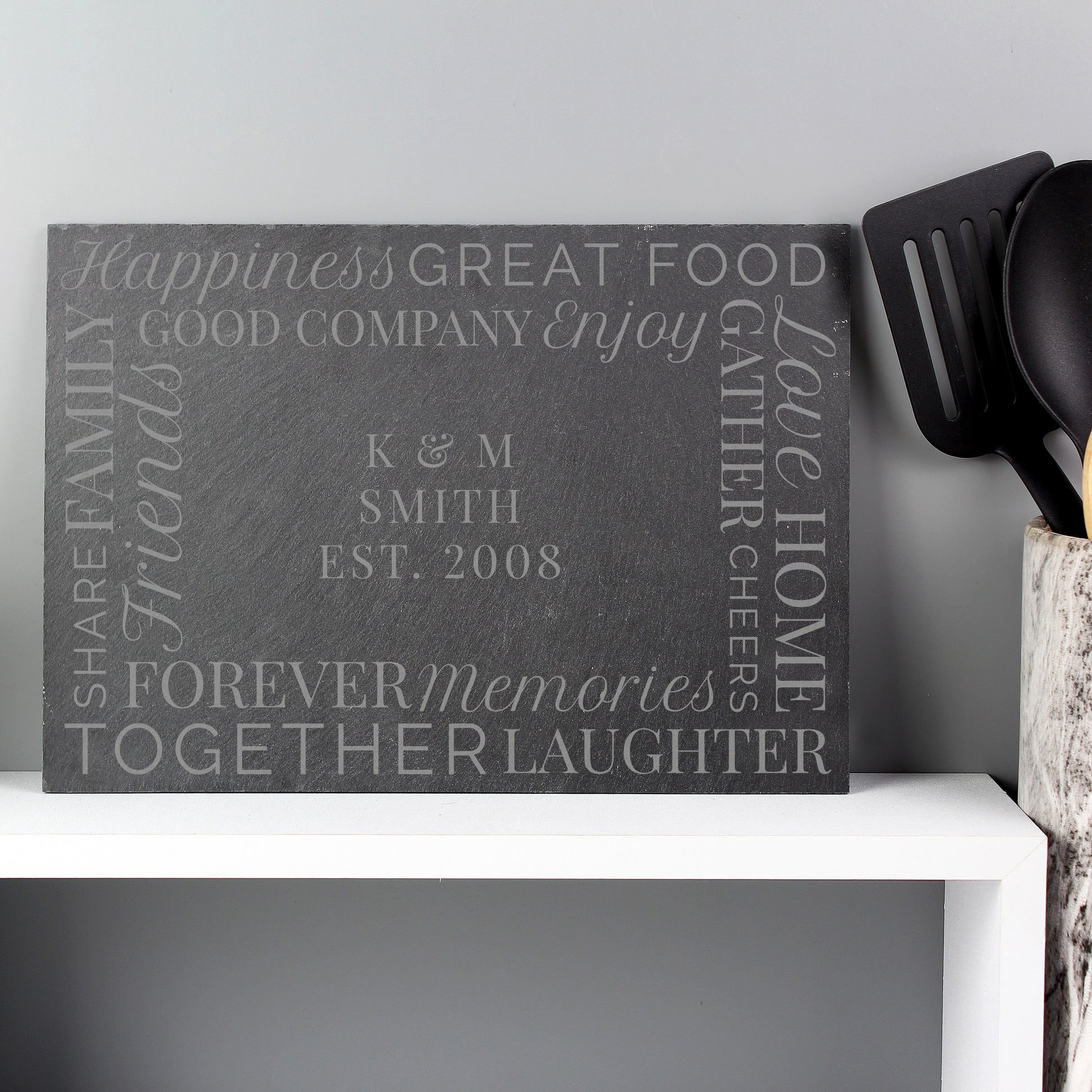 Personalised 'Together' Slate Placemat from Heartfelt Gifts