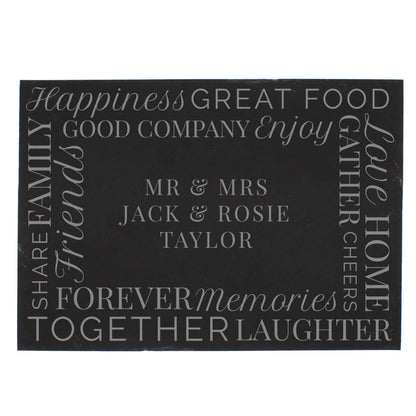 Personalised 'Together' Slate Placemat - image 2