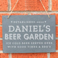 Personalised Beer Garden Hanging Large Slate Sign from Heartfelt Gifts