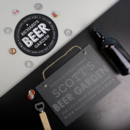 Personalised Beer Garden Hanging Large Slate Sign - image 5