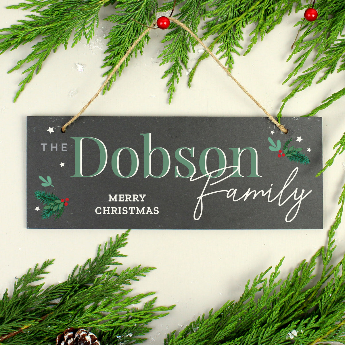 Personalised Christmas Slate Plaque from Heartfelt Gifts
