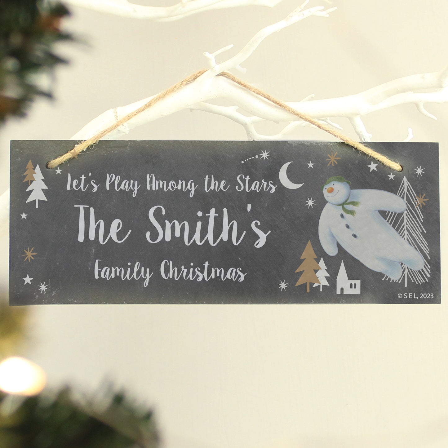 Personalised The Snowman Magical Adventure Hanging Slate Plaque from Heartfelt Gifts