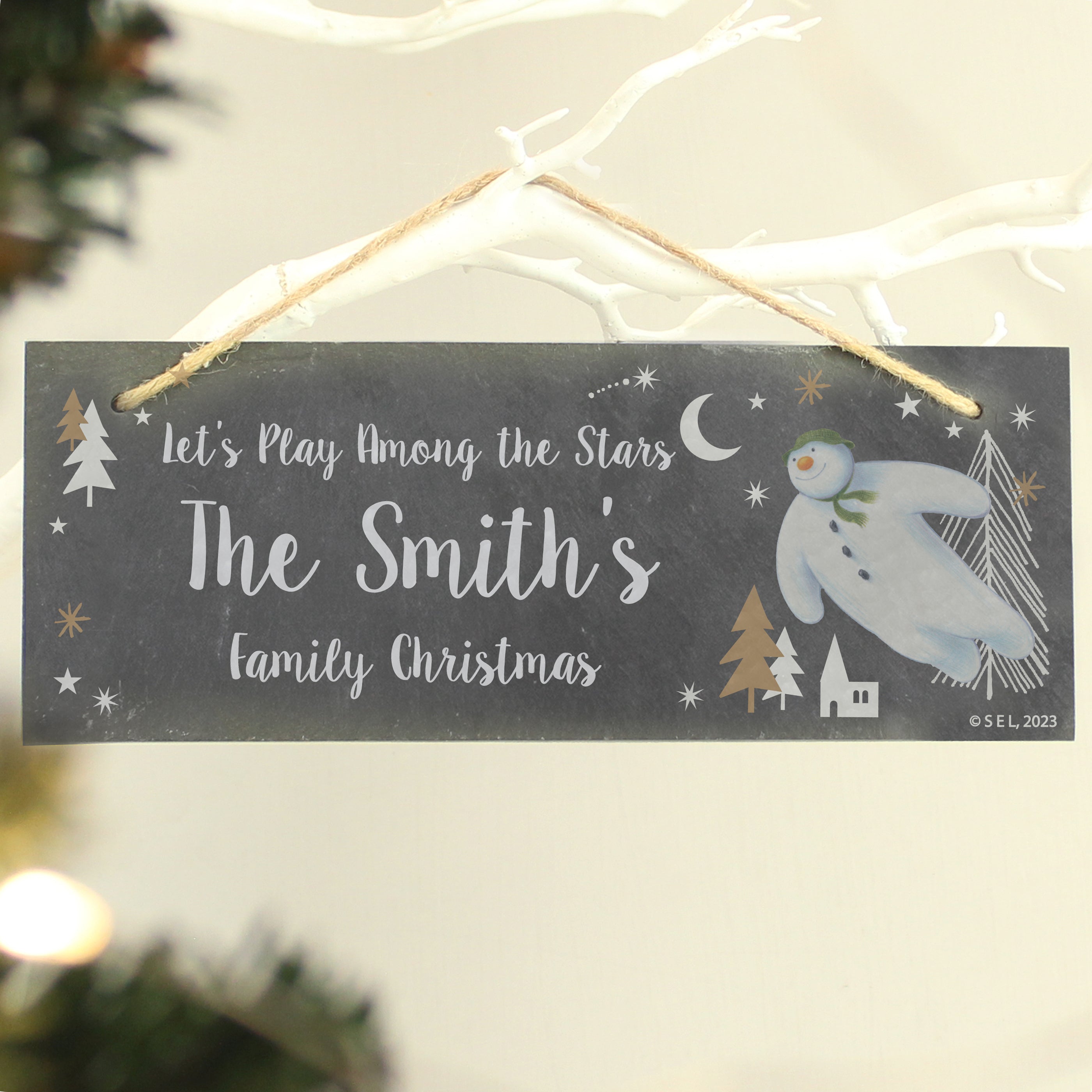 Personalised The Snowman Magical Adventure Hanging Slate Plaque from Heartfelt Gifts