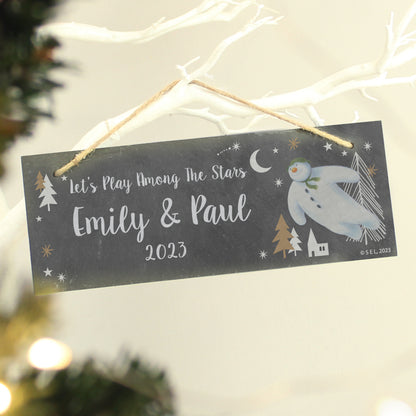 Personalised The Snowman Magical Adventure Hanging Slate Plaque - image 4