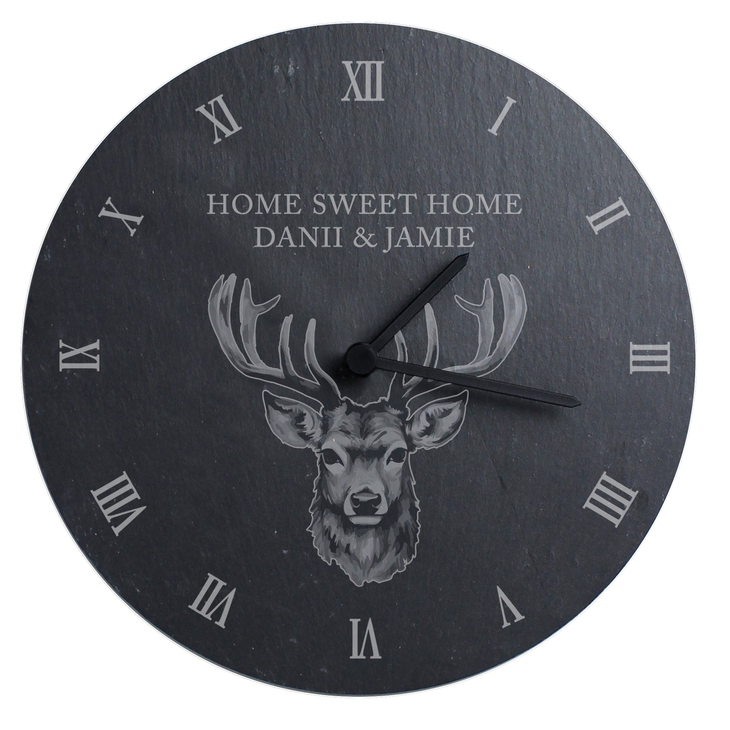 Personalised Stag Slate Clock - image 5