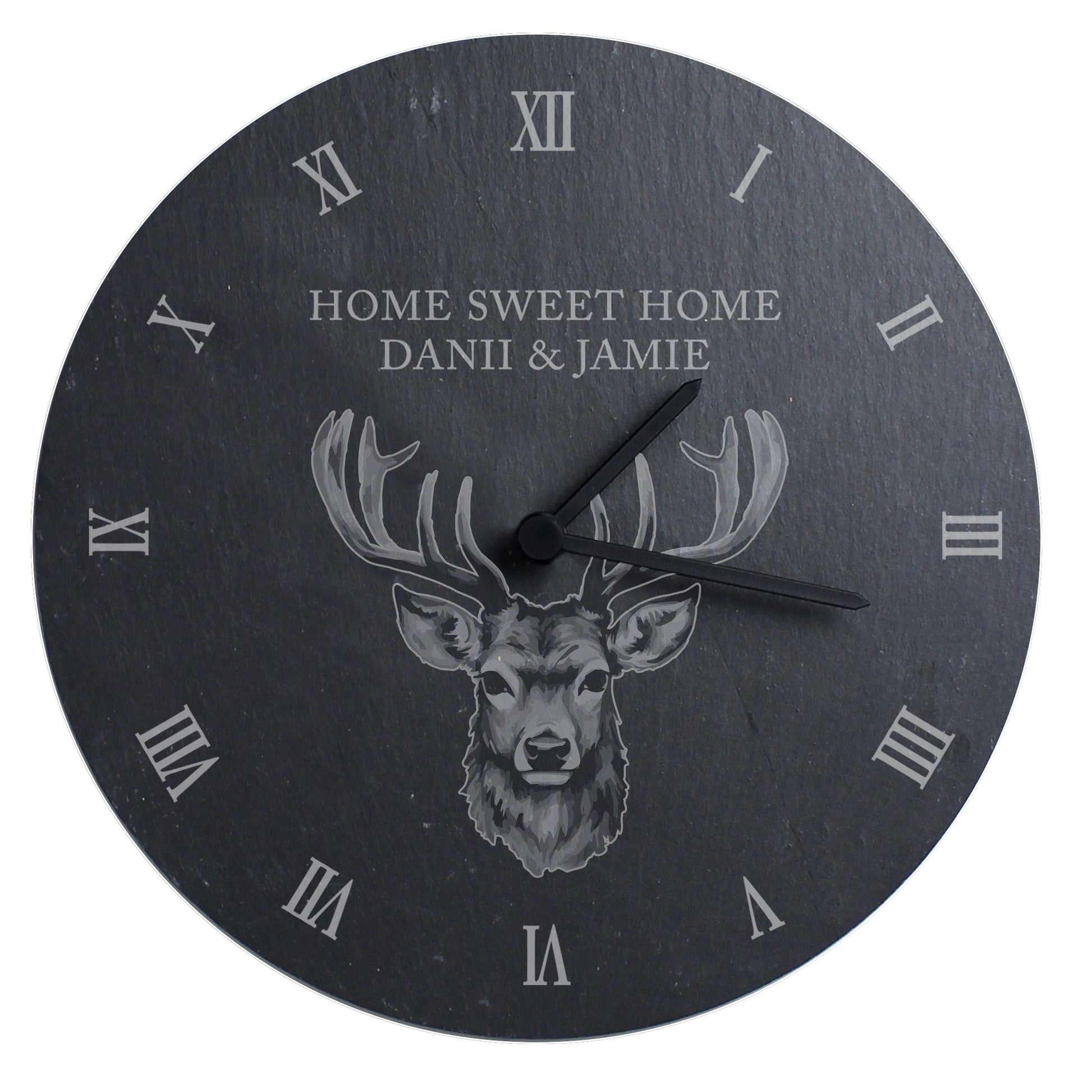 Personalised Stag Slate Clock - image 5