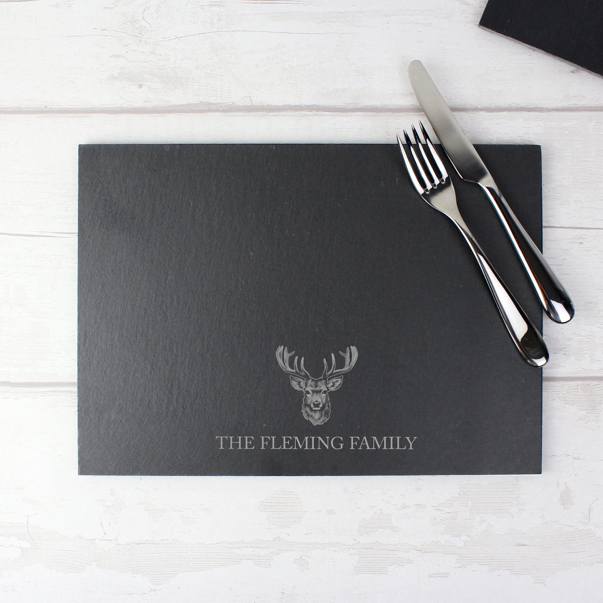Personalised Stag Slate Placemat from Heartfelt Gifts
