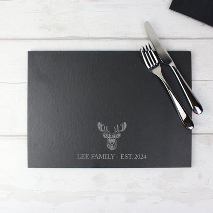 Personalised Stag Slate Placemat - image 4