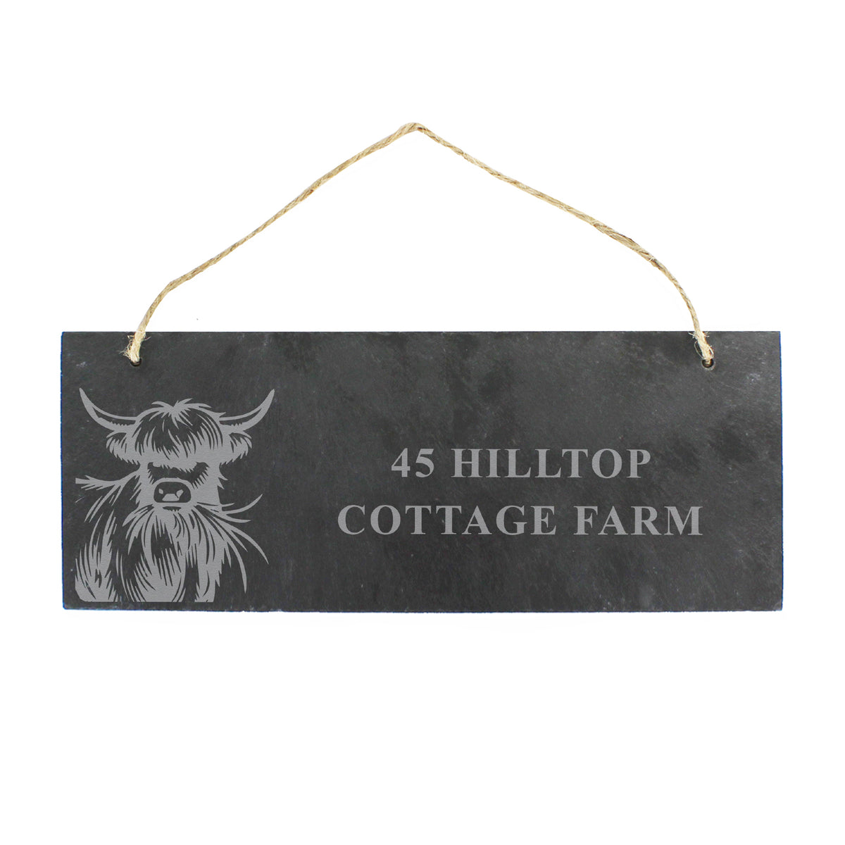 Personalised Highland Cow Slate Sign - image 5