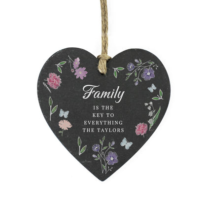 Personalised Wild Flowers Slate Heart - image 5