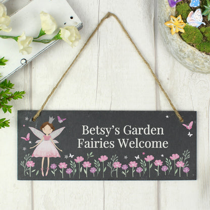 Personalised Fairy Princess Garden Slate Sign – Girls Hanging Garden Gift - image 2