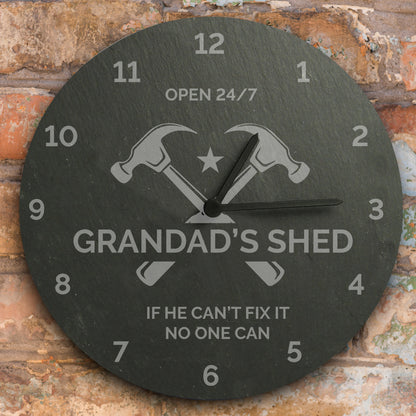 Personalised Tools Slate Clock – DIY Dad Workshop Birthday Gift