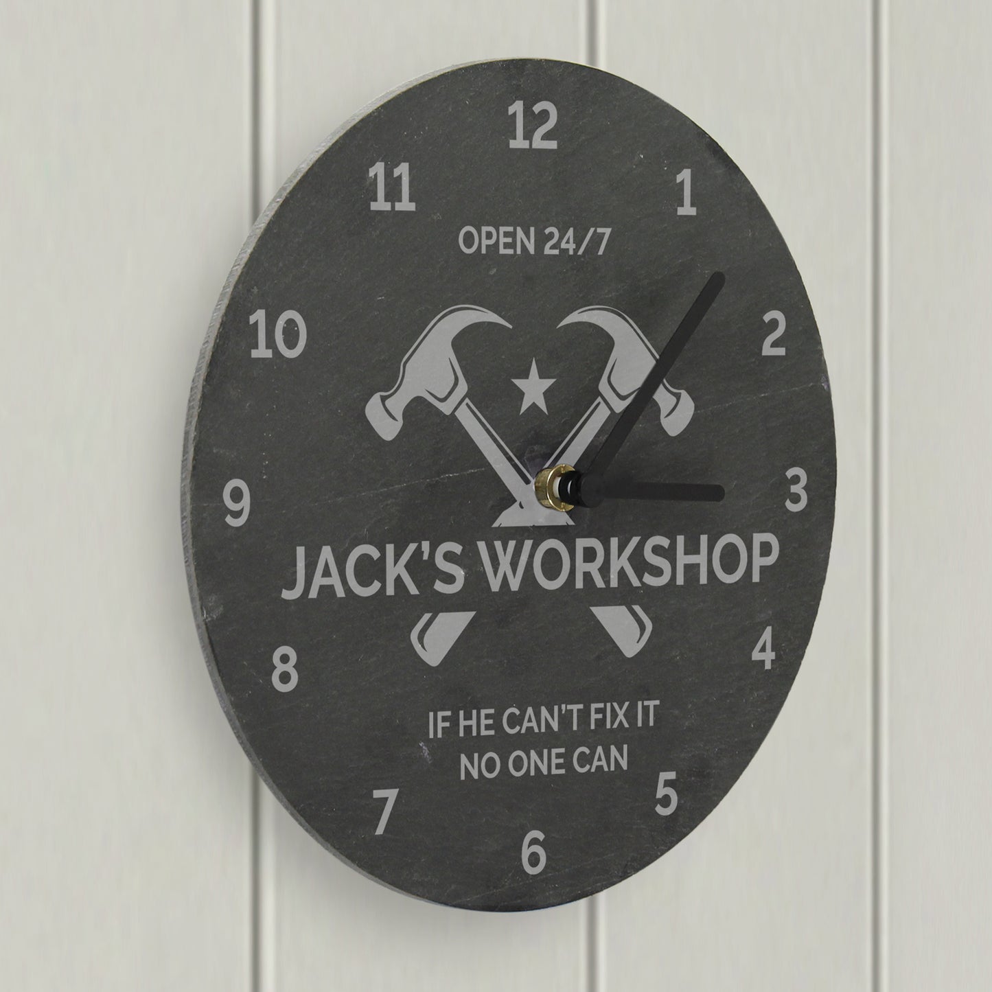 Personalised Tools Slate Clock – DIY Dad Workshop & Birthday Gift - image 3