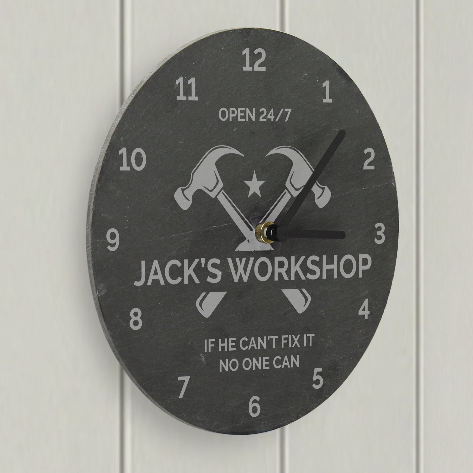 Personalised Tools Slate Clock – DIY Dad Workshop & Birthday Gift - image 3