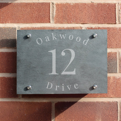 Personalised Slate House Sign – Classic Housewarming New Home Gift