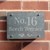 Personalised Leaf Slate House Sign – Housewarming New Home Garden Gift