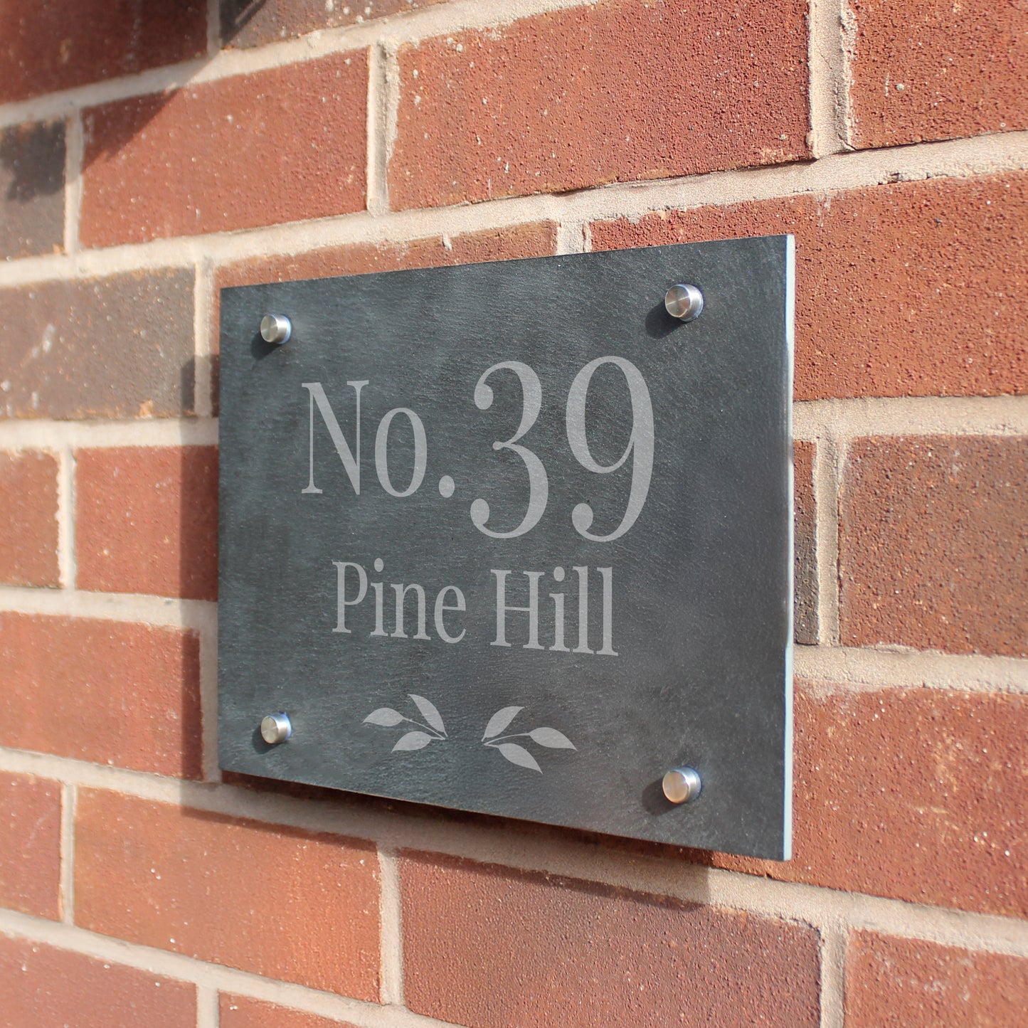 Personalised Leaf Slate House Sign – Housewarming New Home Garden Gift - image 2