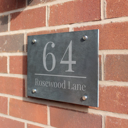 Personalised Large Number Slate House Sign – Housewarming New Home Gift - image 2