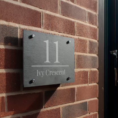 Personalised Large Number Slate House Sign – Housewarming New Home Gift - image 3