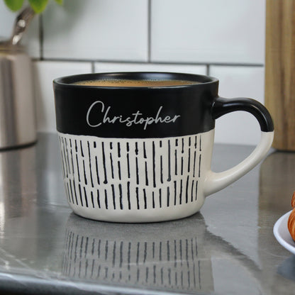 Personalised Black Dipped Dash Ceramic Mug – Birthday Christmas Gift - image 2