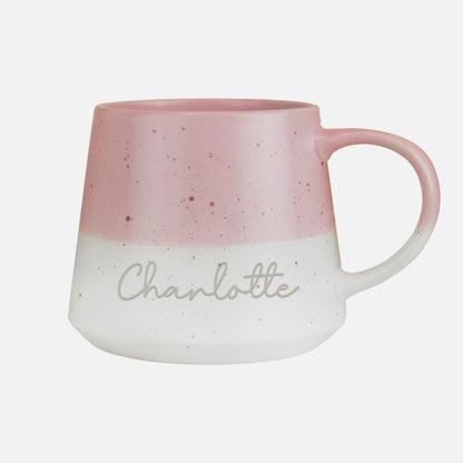 Personalised Name Pink Speckled Ceramic Mug – Birthday Mother's Day Gift - image 3